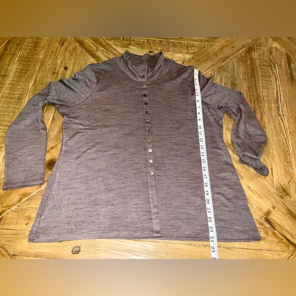 Nic + Zoe Spacedye Button Turtleneck - size XL - NWT - brown - Picture 9 of 10
